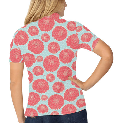 Marigold Pattern Print Design MR03 Women's Polo Shirt