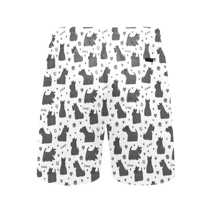 Scottish Terriers Print Design LKS3015 Men's Swim Trunks Beach Shorts