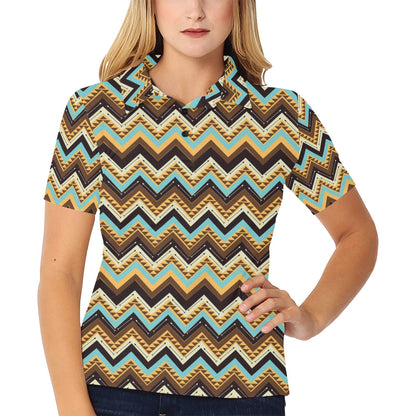 Southwest Pattern Print Design LKS301 Women's Polo Shirt