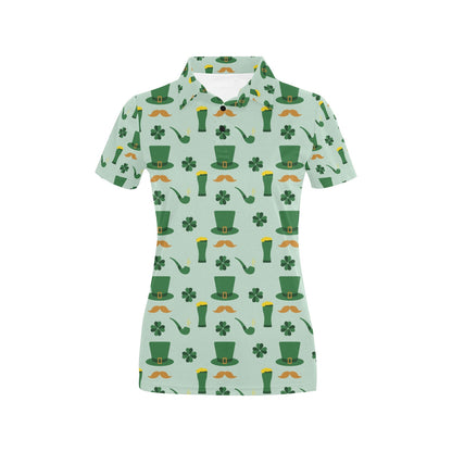 St Patricks Day Print Design LKS304 Women's Polo Shirt