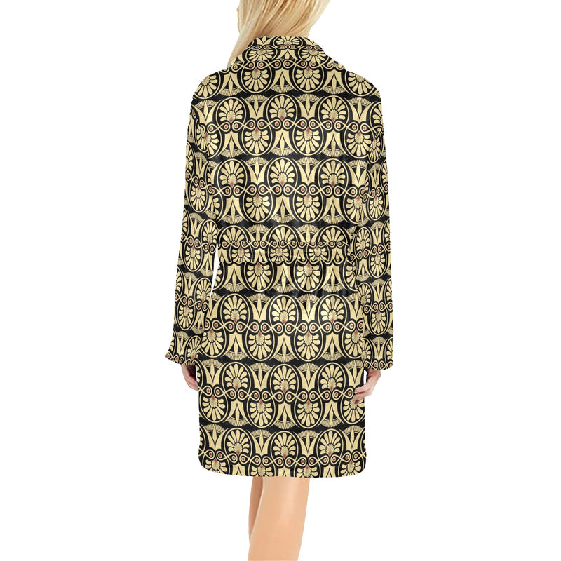 Ancient Greek Print Design LKS3014 Women's Fleece Robe