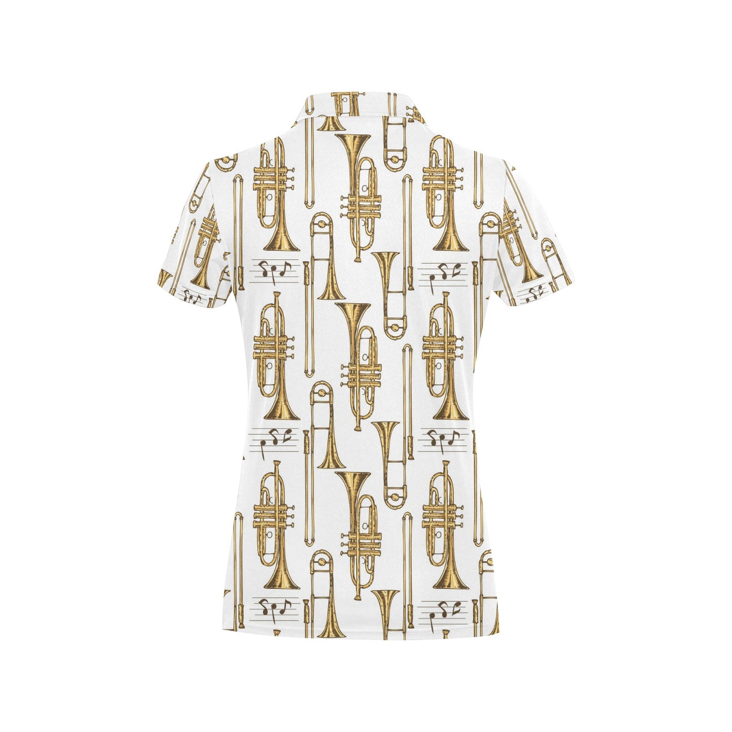 Trombone Pattern Print Design 04 Women's Polo Shirt