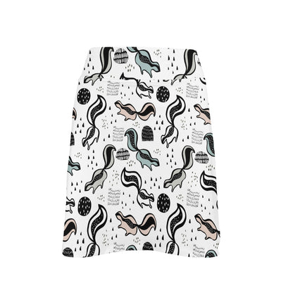 Skunk Print Design LKS303 17" Golf & Pickleball Skort with Pockets