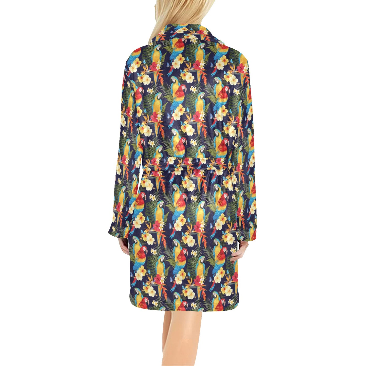 Parrot Themed Design Women's Fleece Robe
