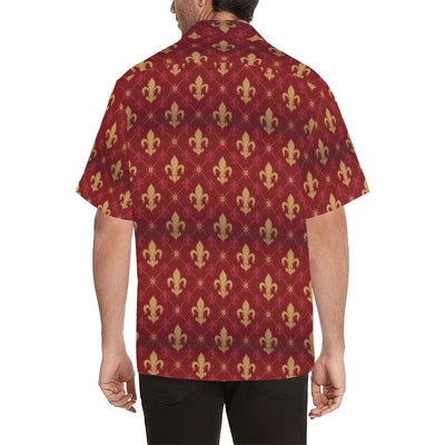 Fleur De Lis Print Design LKS401 Men's Men's Hawaiian Shirt