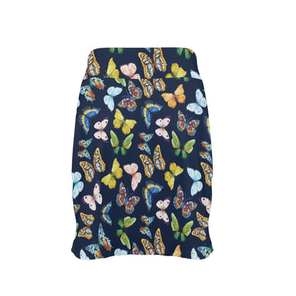 Butterfly Beautiful Print Pattern 17" Golf & Pickleball Skort with Pockets
