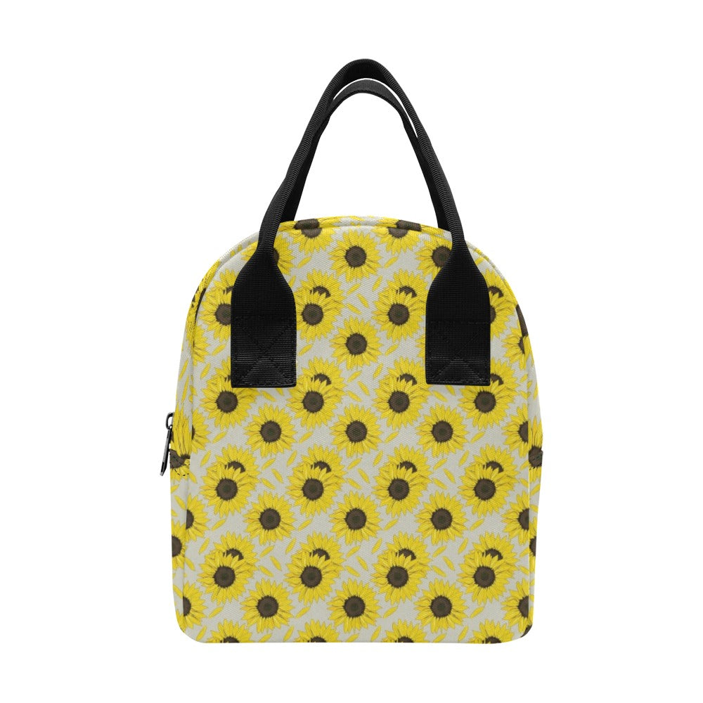 Sunflower Print Design LKS309 Insulated Lunch Bag