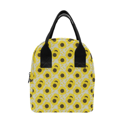 Sunflower Print Design LKS309 Insulated Lunch Bag