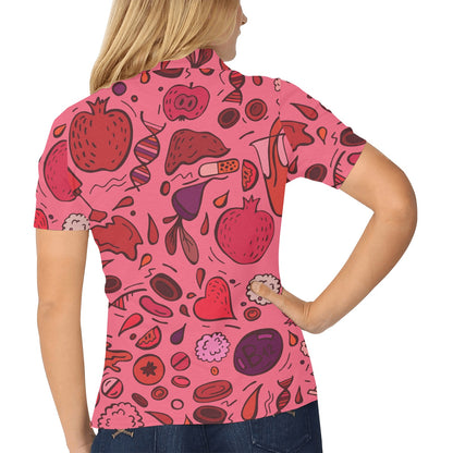 Phlebotomist Pattern Print Design A01 Women's Polo Shirt