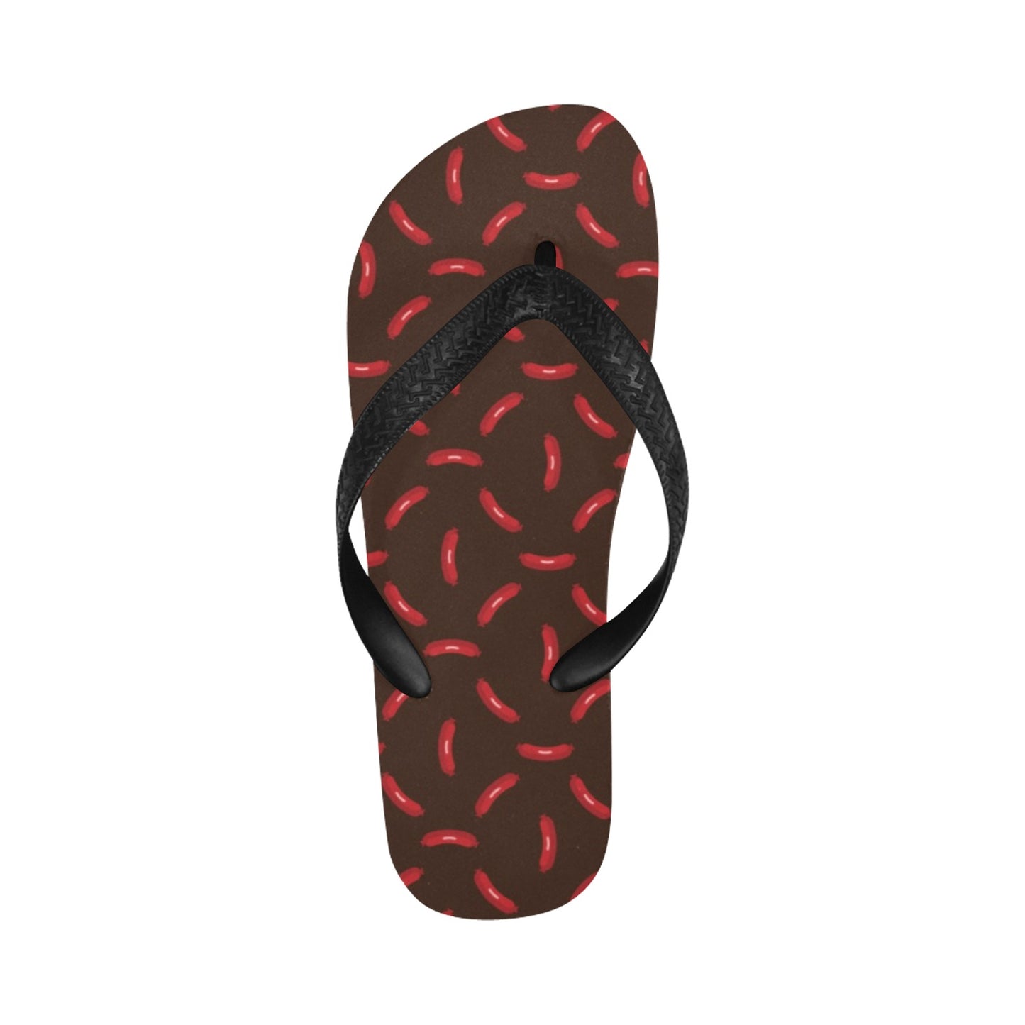 Sausage Print Design LKS302 Flip Flops
