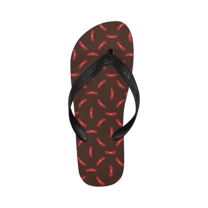 Sausage Print Design LKS302 Flip Flops