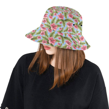 Tropical Flower Print Design LKS301 Unisex Bucket Hat