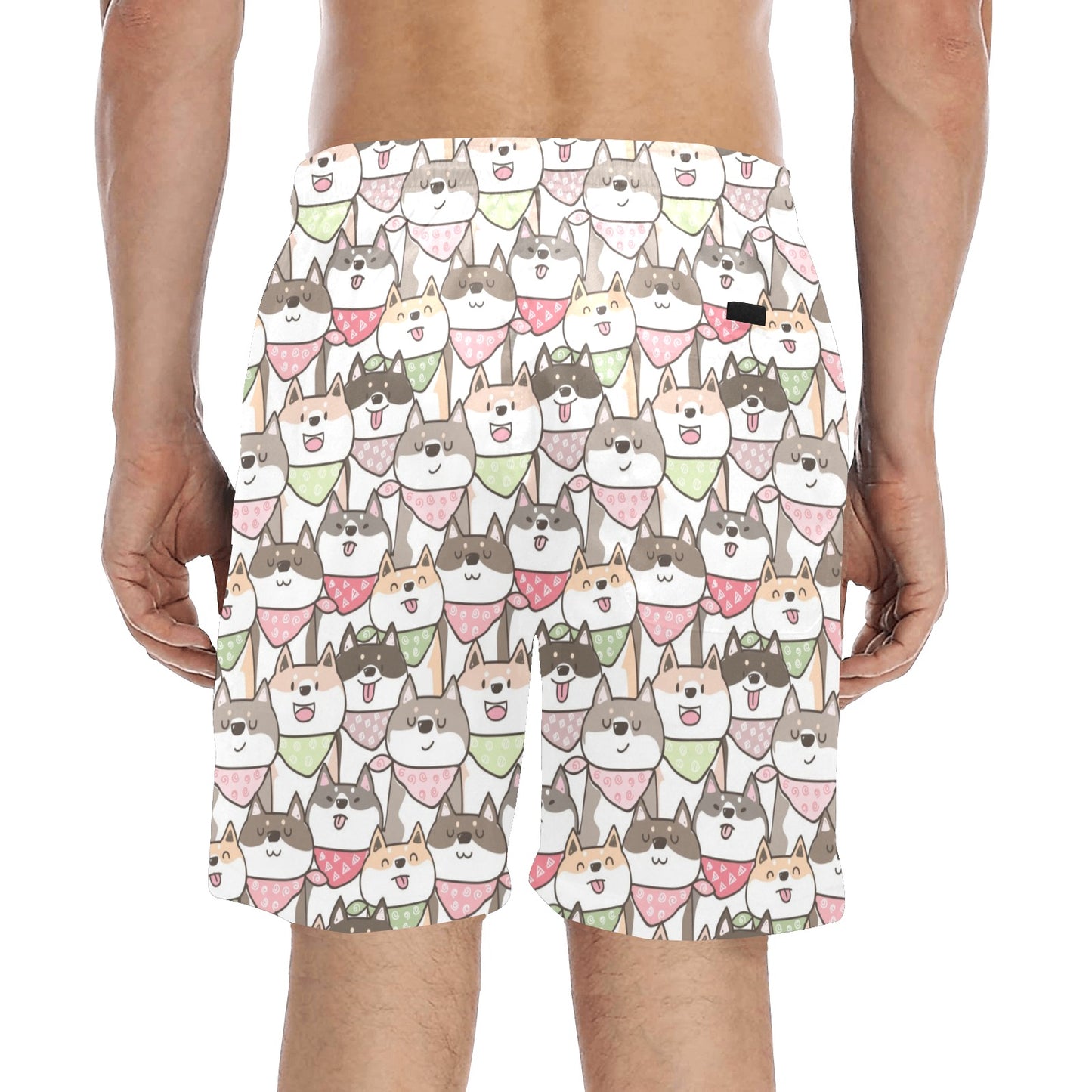 Shiba Inu Print Design LKS305 Men's Swim Trunks Beach Shorts