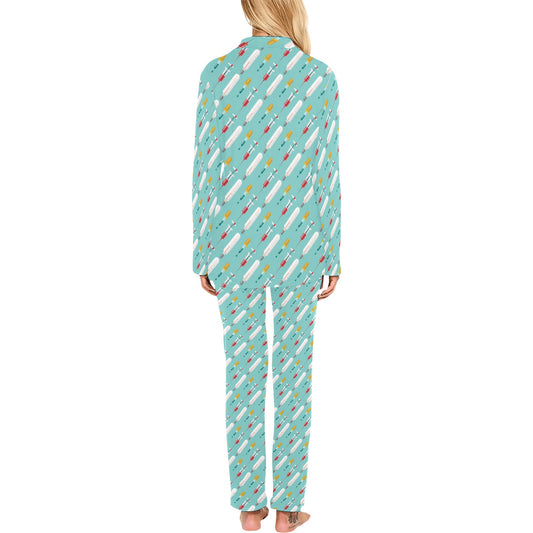 Phlebotomist Medical Print Women's Long Pajama Set
