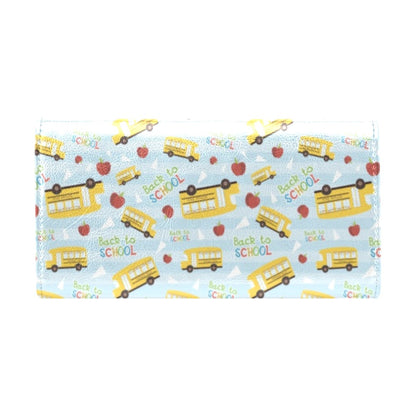 School Bus Back To School Print Design LKS303 Women's Trifold Wallet