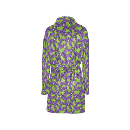 Zombie Foot Design Pattern Print Women's Fleece Robe
