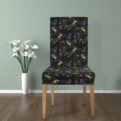 Safety Pin Print Design LKS304 Dining Chair Slipcover