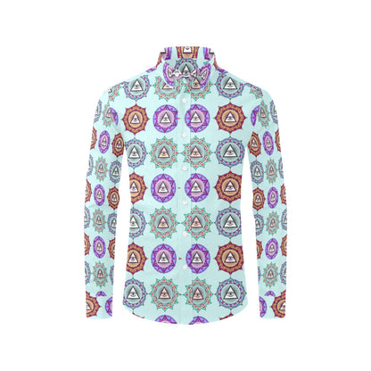 Third Eye Print Design LKS302 Men's Long Sleeve Dress Shirt