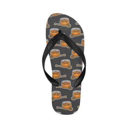 Honey Bee Print Design LKS305 Flip Flops