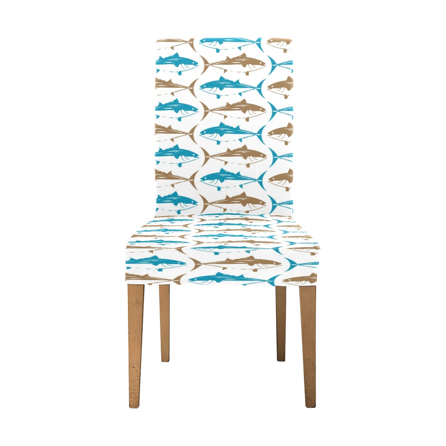 Tuna Fish Print Design LKS301 Dining Chair Slipcover