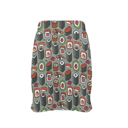 Sushi Print Design LKS301 17" Golf & Pickleball Skort with Pockets