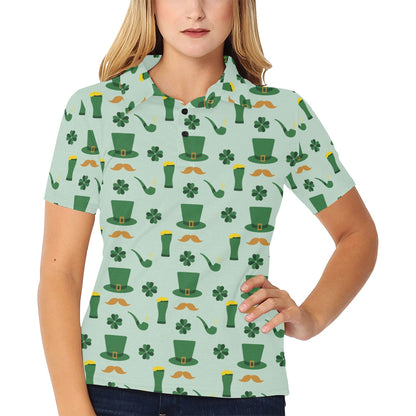 St Patricks Day Print Design LKS304 Women's Polo Shirt
