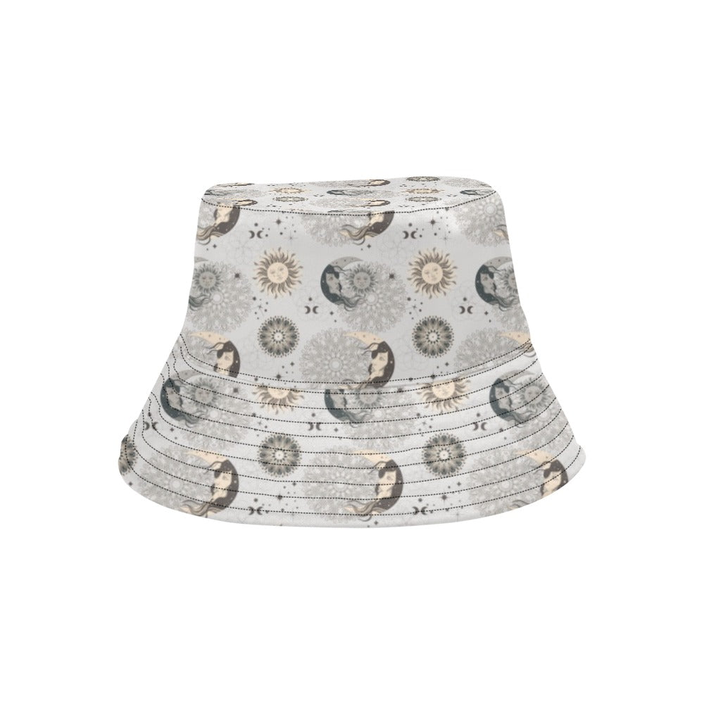 Sun Moon Print Design LKS302 Unisex Bucket Hat