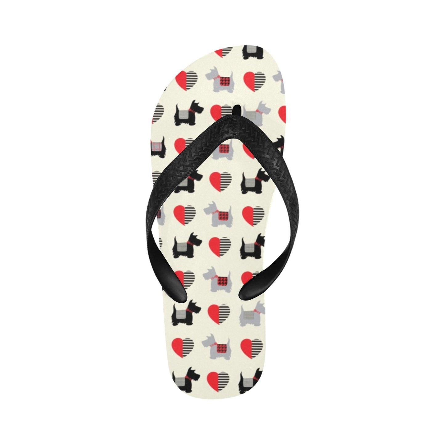 Scottish Terriers Print Design LKS3010 Flip Flops