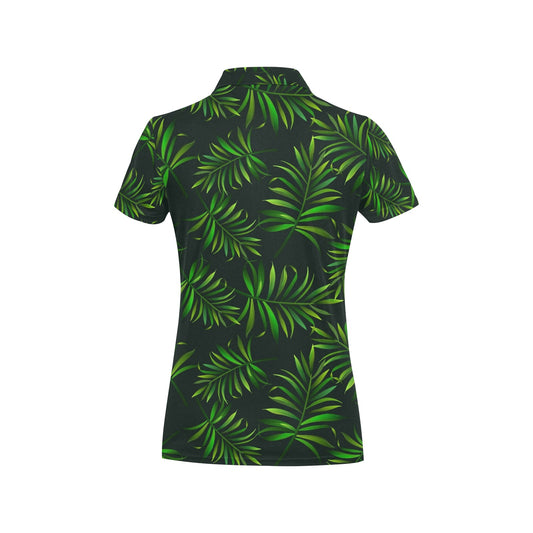 Rainforest Pattern Print Design RF03 Women's Polo Shirt