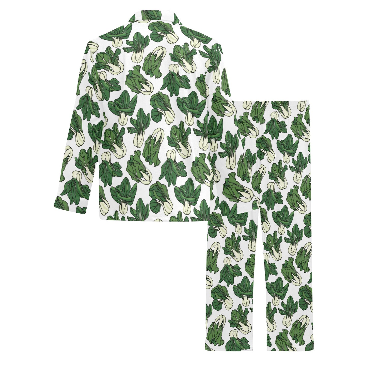 Bok Choy Pattern Print Design 02 Men's Long Pajama Set