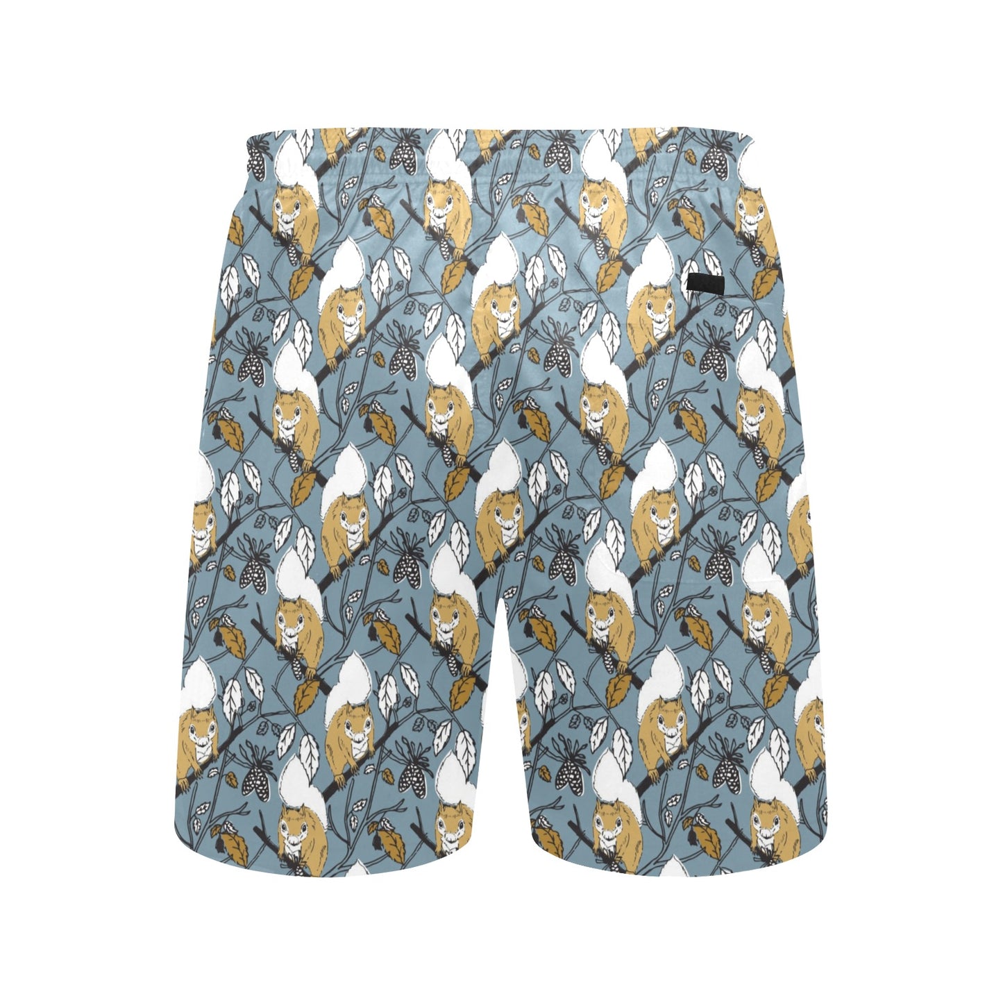 Squirrel Print Design LKS305 Men's Swim Trunks Beach Shorts