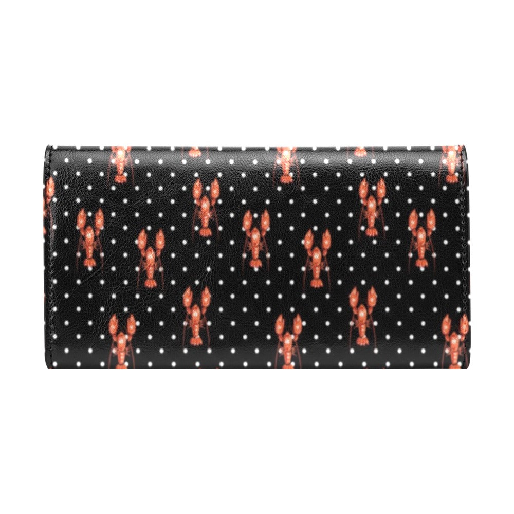 Lobster Print Design LKS401 Women's Trifold Wallet