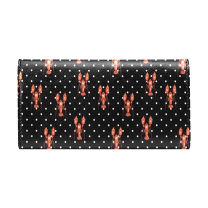 Lobster Print Design LKS401 Women's Trifold Wallet