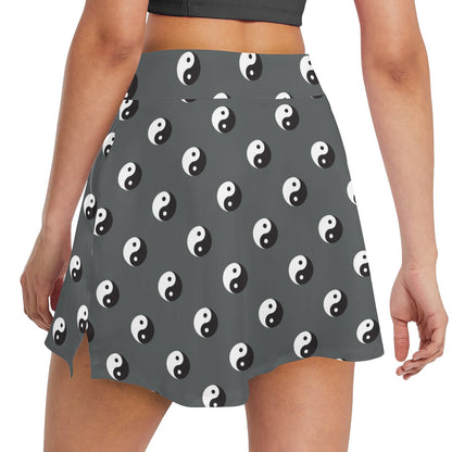 Yin Yang Print Design LKS303 17" Golf & Pickleball Skort with Pockets