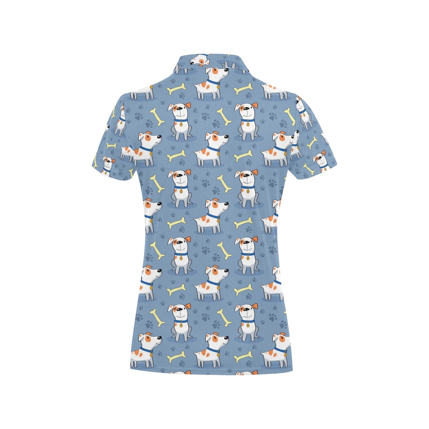 Bull Terriers Pattern Print Design 04 Women's Polo Shirt
