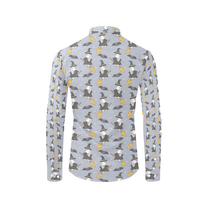 Witch Print Design LKS307 Men's Long Sleeve Dress Shirt