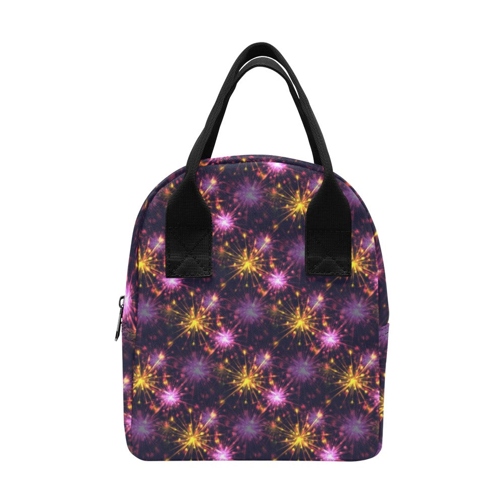 Firework Print Design LKS303 Insulated Lunch Bag