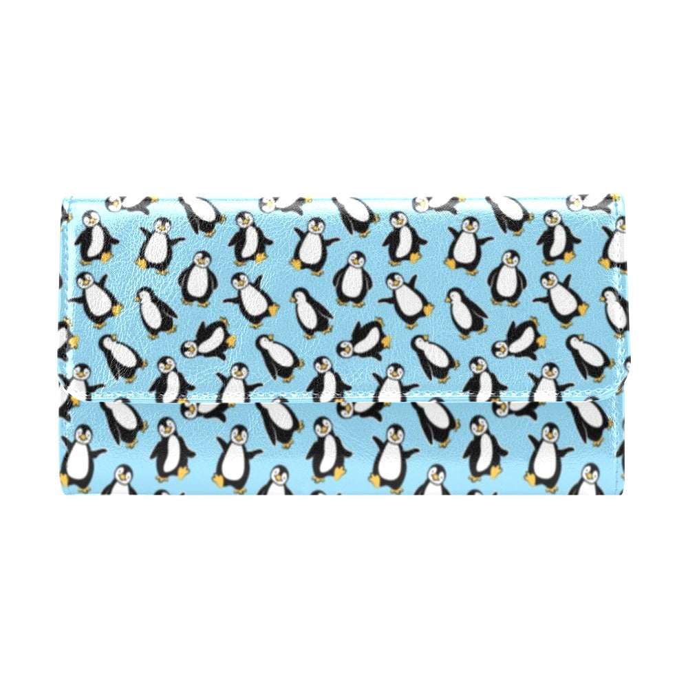 Penguin Happy Print Women's Trifold Wallet