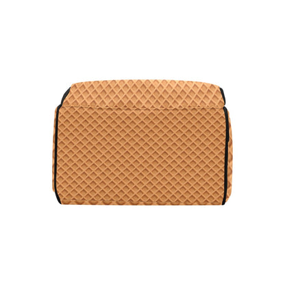 Waffle Texture Print Design LKS301 Diaper Bag Backpack