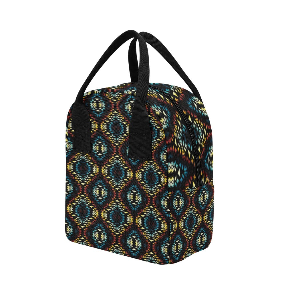 Tribal Pattern Print Design LKS309 Insulated Lunch Bag