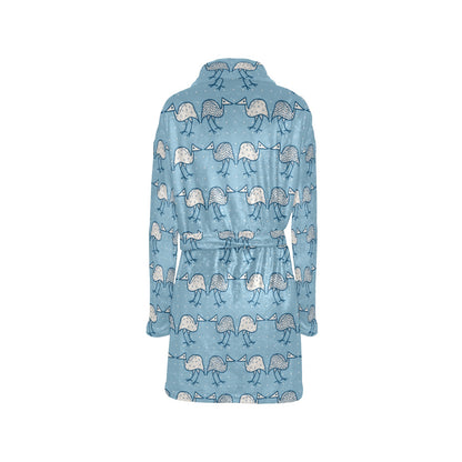 Emu Pattern Print Design 01 Women's Fleece Robe