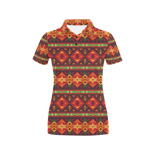 Southwest Pattern Print Design LKS309 Women's Polo Shirt