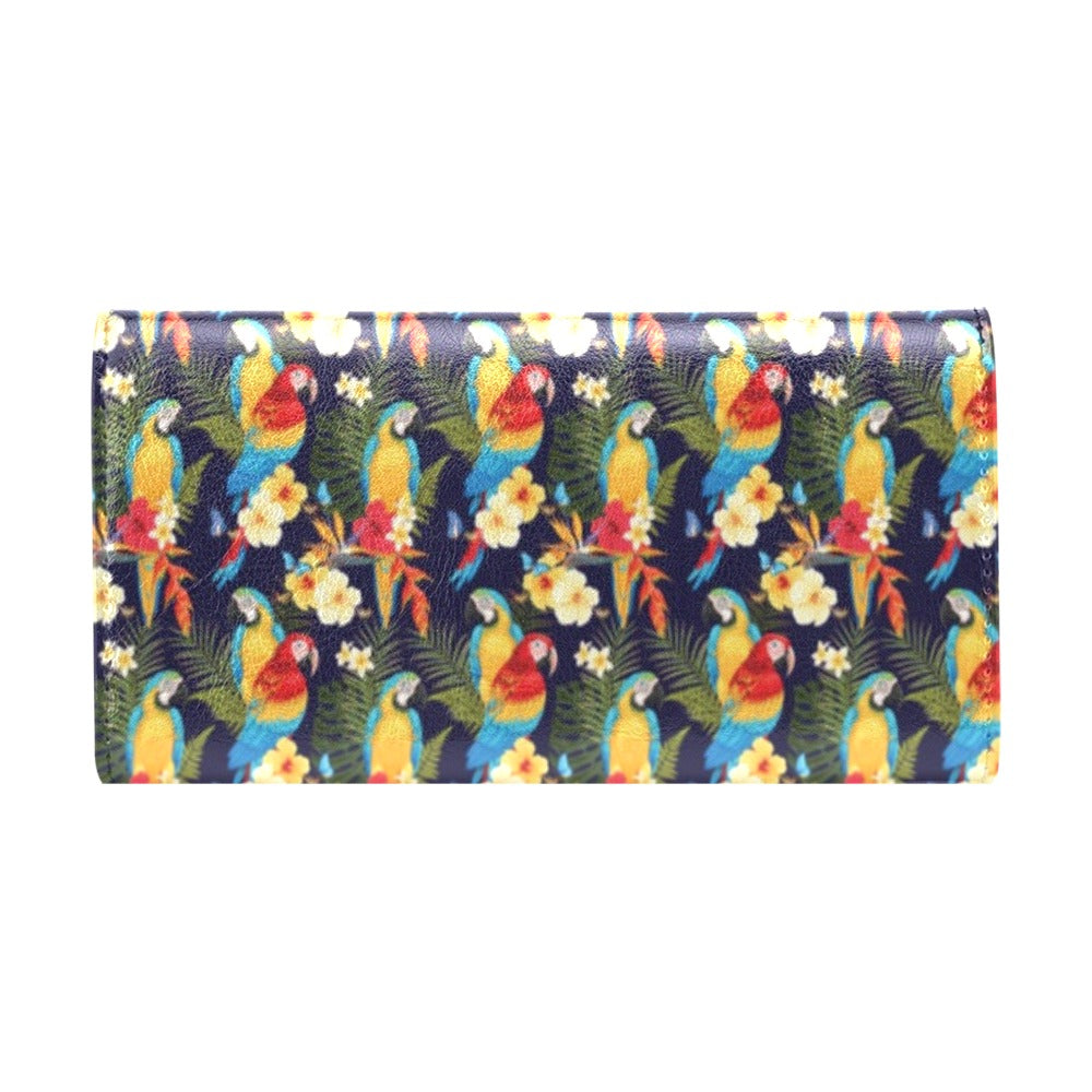 Parrot Themed Design Women's Trifold Wallet