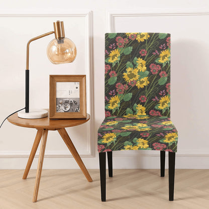 Sunflower Print Design LKS303 Dining Chair Slipcover