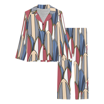 Surf board Pattern Women's Long Pajama Set