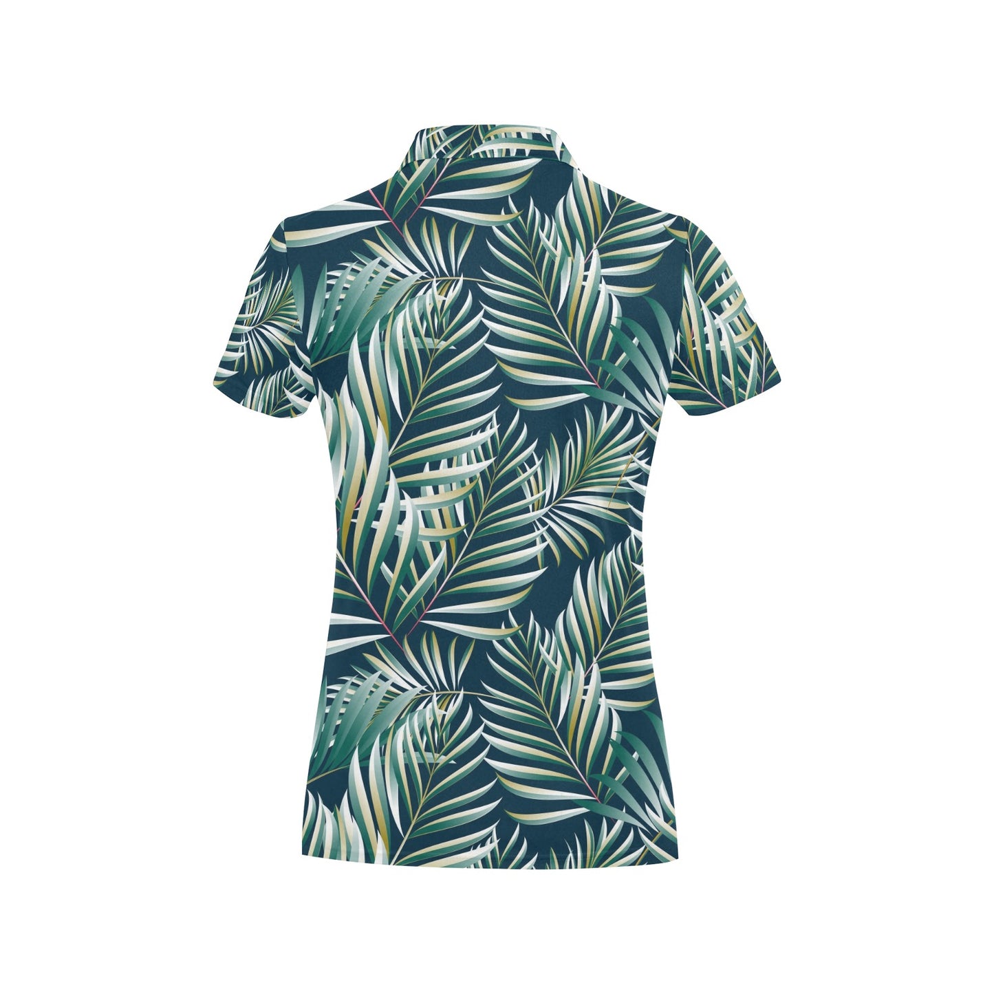 Sun Spot Tropical Palm Leaves hower Curtain Women's Polo Shirt