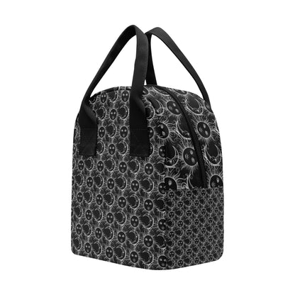 Sun Moon White Design Themed Print Insulated Lunch Bag