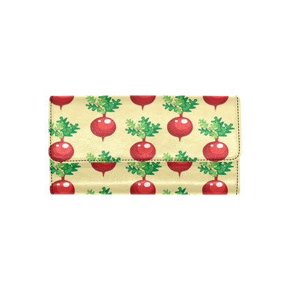 Radish Pattern Print Design A02 Women's Trifold Wallet