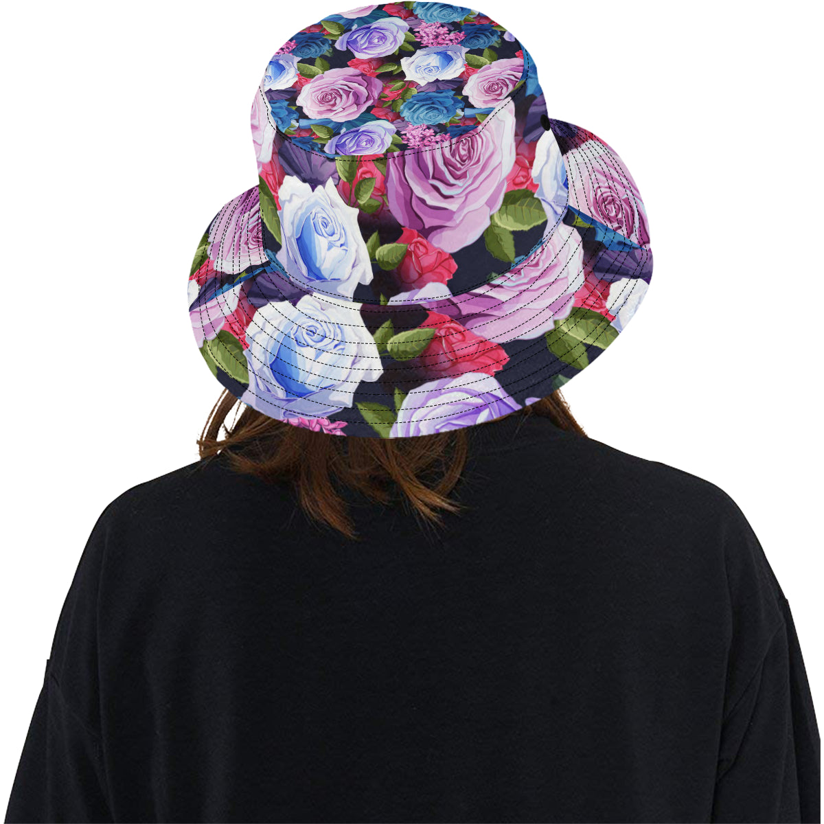Rose Pattern Print Design RO09 Unisex Bucket Hat