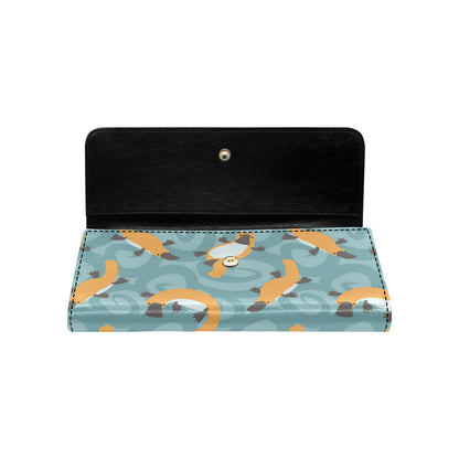 Platypus Pattern Print Design A01 Women's Trifold Wallet